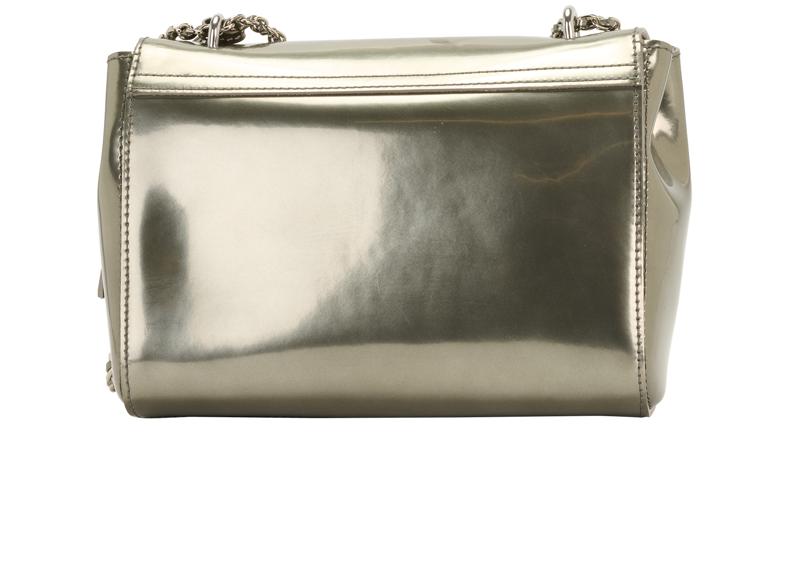 Small Lily, &pound;495, Handbags, Silver, Patent Leather, Back view